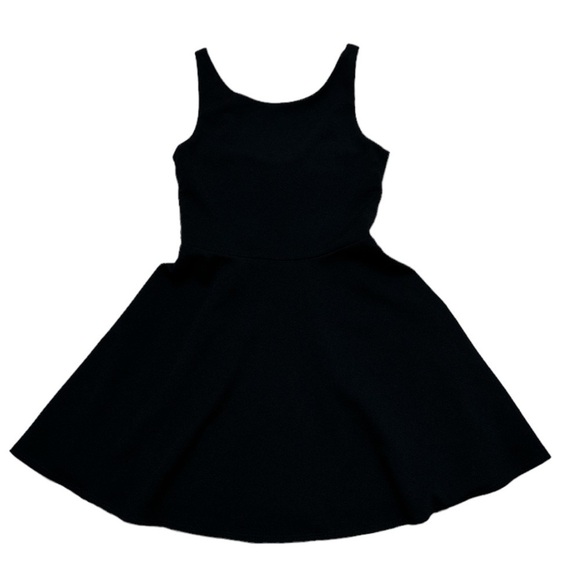 Aqua Black Fit & Flare Bow Accent on back Sleeveless Skater Dress Party Holiday - Picture 1 of 8